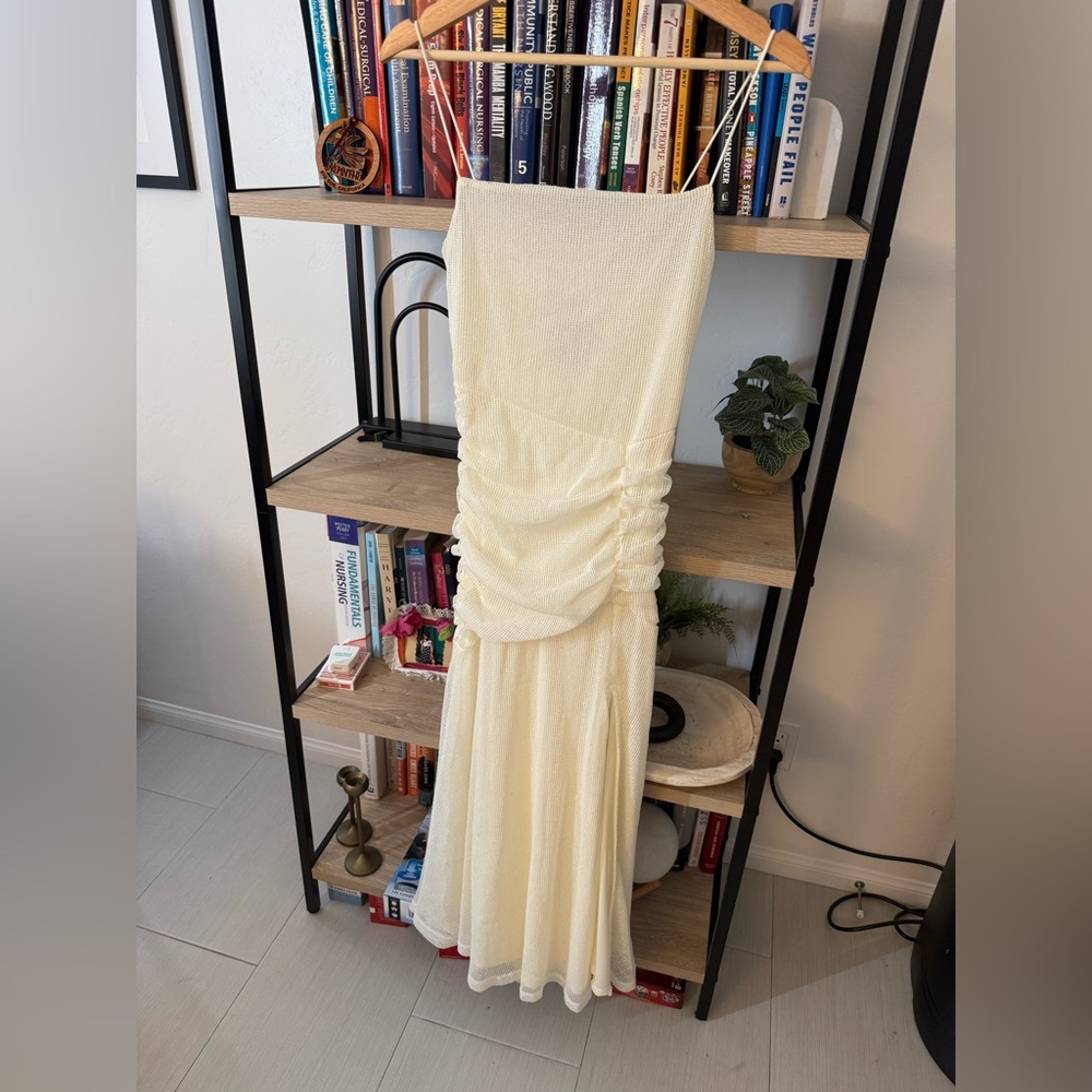 Cream midi dress